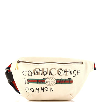 Gucci Logo Belt Bag Printed Leather Medium
