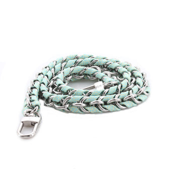 Louis Vuitton Multi Pochette Accessoires Woven Chain Strap Leather and  Metal Blue 2922433