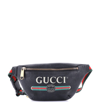 Gucci Logo Belt Bag Printed Leather Small