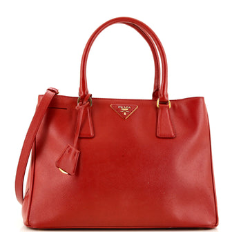 Prada Double Zip Lux Tote Saffiano Leather Small