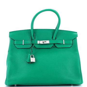 Hermes Birkin Handbag Verso Clemence with Palladium Hardware 35