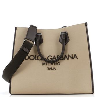 Dolce & Gabbana Edge Logo Tote Canvas Large