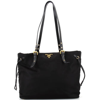 Prada Belted Tote Tessuto and Leather Medium