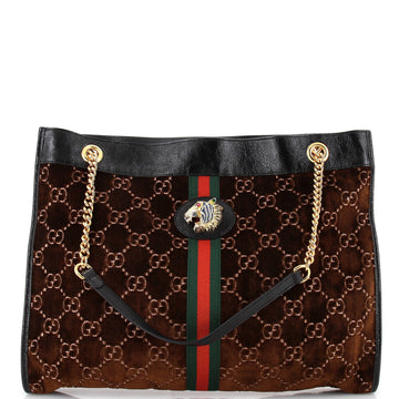 Gucci Rajah Chain Tote GG Velvet Large