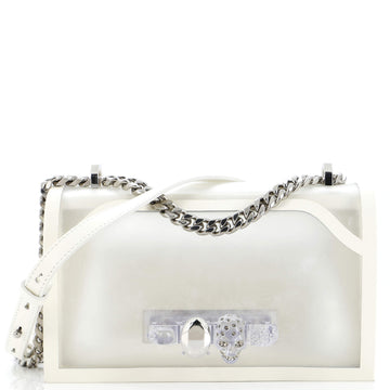 Alexander McQueen Jewelled Flap Satchel Leather Medium