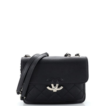Chanel CC Box Flap Bag Quilted Calfskin Mini