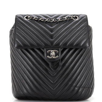 Chanel Urban Spirit Backpack Chevron Leather Large