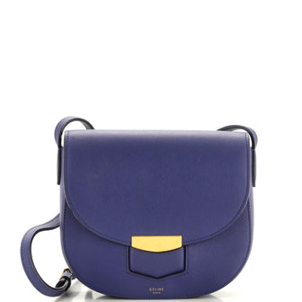 Celine Trotteur Crossbody Bag Grainy Leather Small