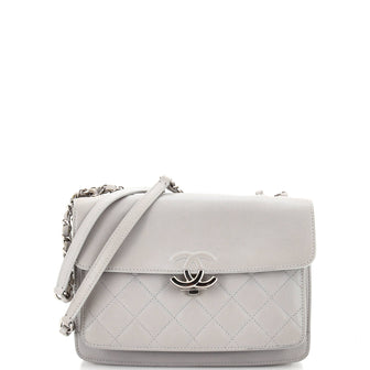 Chanel CC Box Flap Bag Quilted Calfskin Small