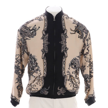 Gucci Men's Bomber Jacket Roi Soleil Printed Silk