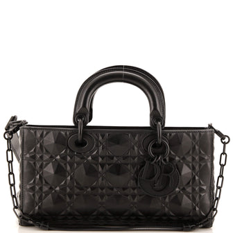 Christian Dior Ultra Matte Lady D-Joy Bag Diamond Motif Cannage Calfskin Medium