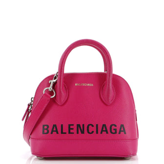 Balenciaga Logo Ville Bag Leather XXS