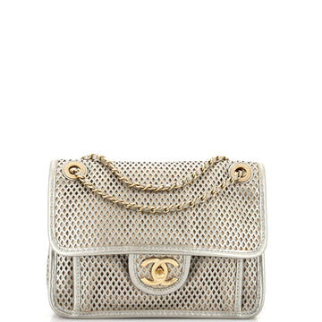 Chanel Up In The Air Flap Bag Perforated Leather Small