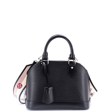 Louis Vuitton Alma Handbag Epi Leather with Logo Jacquard Strap BB