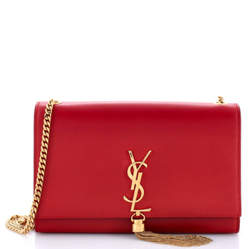 Saint Laurent Classic Monogram Tassel Crossbody Bag Leather Medium