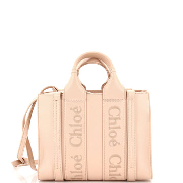 Chloe Woody Convertible Tote Leather Small