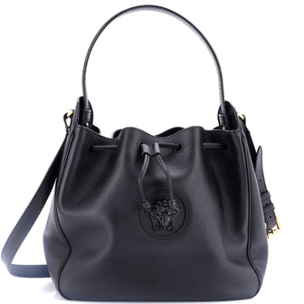 Versace La Medusa Bucket Hobo (Outlet) Leather Large