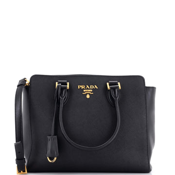 Prada Convertible Open Tote Saffiano with Soft Calf Small