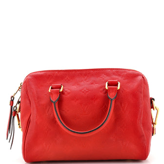 Louis Vuitton Speedy Bandouliere Bag Monogram Empreinte Leather 25