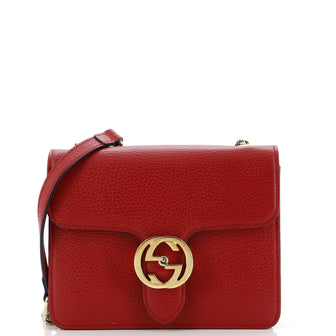 Gucci Interlocking Shoulder Bag Leather Small