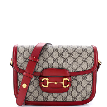 Gucci Horsebit 1955 Shoulder Bag GG Coated Canvas Small