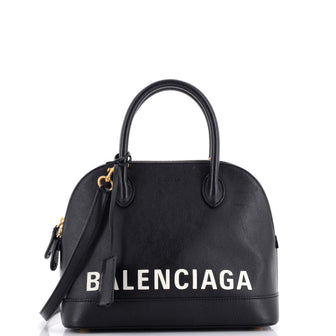 Balenciaga Logo Ville Bag Leather Small