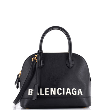 Balenciaga Logo Ville Bag Leather Small
