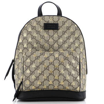 Gucci Zip Pocket Backpack Printed GG Coated Canvas Small