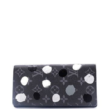 Louis Vuitton Brazza Wallet Yayoi Kusama Painted Dots Monogram Eclipse Canvas