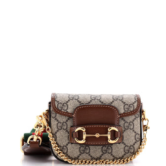 Gucci Horsebit 1955 Flap Wallet with Strap GG Coated Canvas