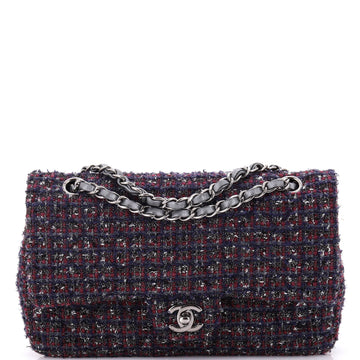 Chanel Classic Double Flap Bag Quilted Tweed Medium