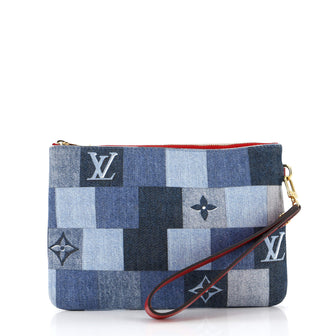 Louis Vuitton City Pouch Damier and Monogram Patchwork Denim