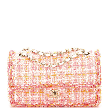 Chanel Classic Double Flap Bag Braided Quilted Tweed with Sequins Medium