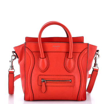 Celine Luggage Bag Grainy Leather Nano
