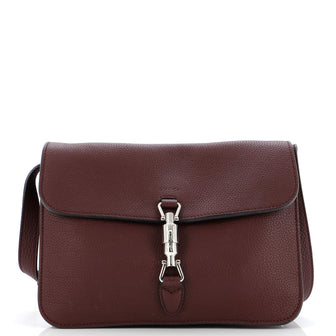Gucci Jackie Soft Flap Shoulder Bag Leather
