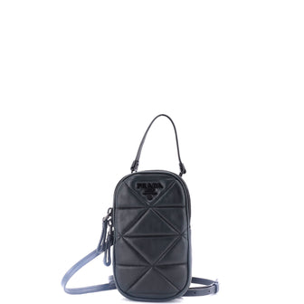 Prada Spectrum Phone Holder Crossbody Bag Quilted Nappa Leather