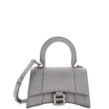 Balenciaga Hourglass Top Handle Bag Glitter Leather XS