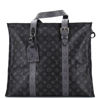 Louis Vuitton New Cabas Zippe Bag Reverse Monogram Eclipse Canvas GM