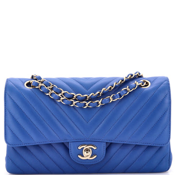 Chanel Classic Double Flap Bag Chevron Lambskin Medium