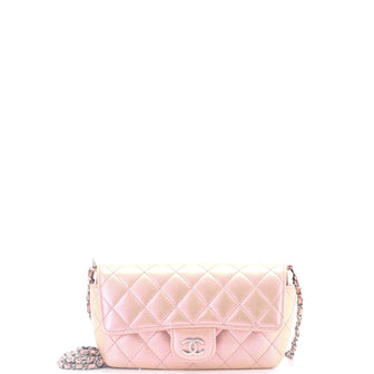 Chanel Classic Sunglasses Case with Chain Quilted Iridescent Lambskin