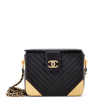 Chanel Rock the Corner Minaudiere Chevron Calfskin