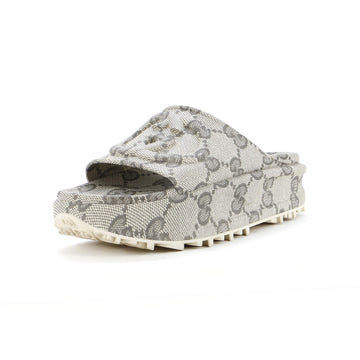 Gucci Interlocking G Platform Slide Sandals GG Rubber