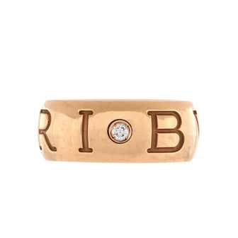 Bvlgari Monologo Ring 18K Rose Gold with Diamond