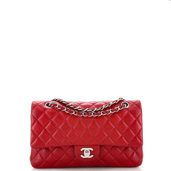 Chanel Vintage Classic Double Flap Bag Quilted Caviar Medium