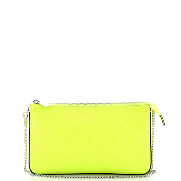 Christian Louboutin Loubila Chain Clutch Monogram Printed Leather