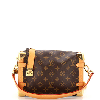 Louis Vuitton Side Trunk Handbag Monogram Canvas MM