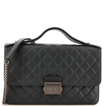 Chanel CC University Flap Bag Quilted Goatskin Medium