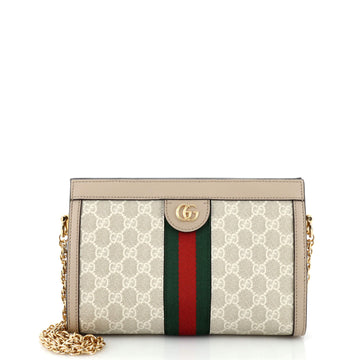 Gucci Ophidia Chain Shoulder Bag GG Coated Canvas Small