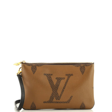Louis Vuitton Double Zip Pochette Reverse Monogram Giant