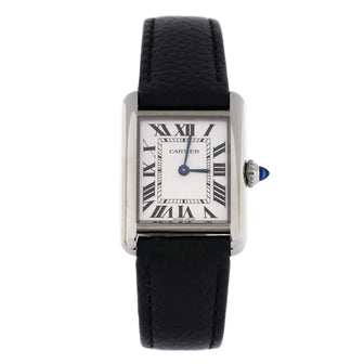 Cartier Must de Cartier Tank Quartz Watch Stainless Steel and Leather 22